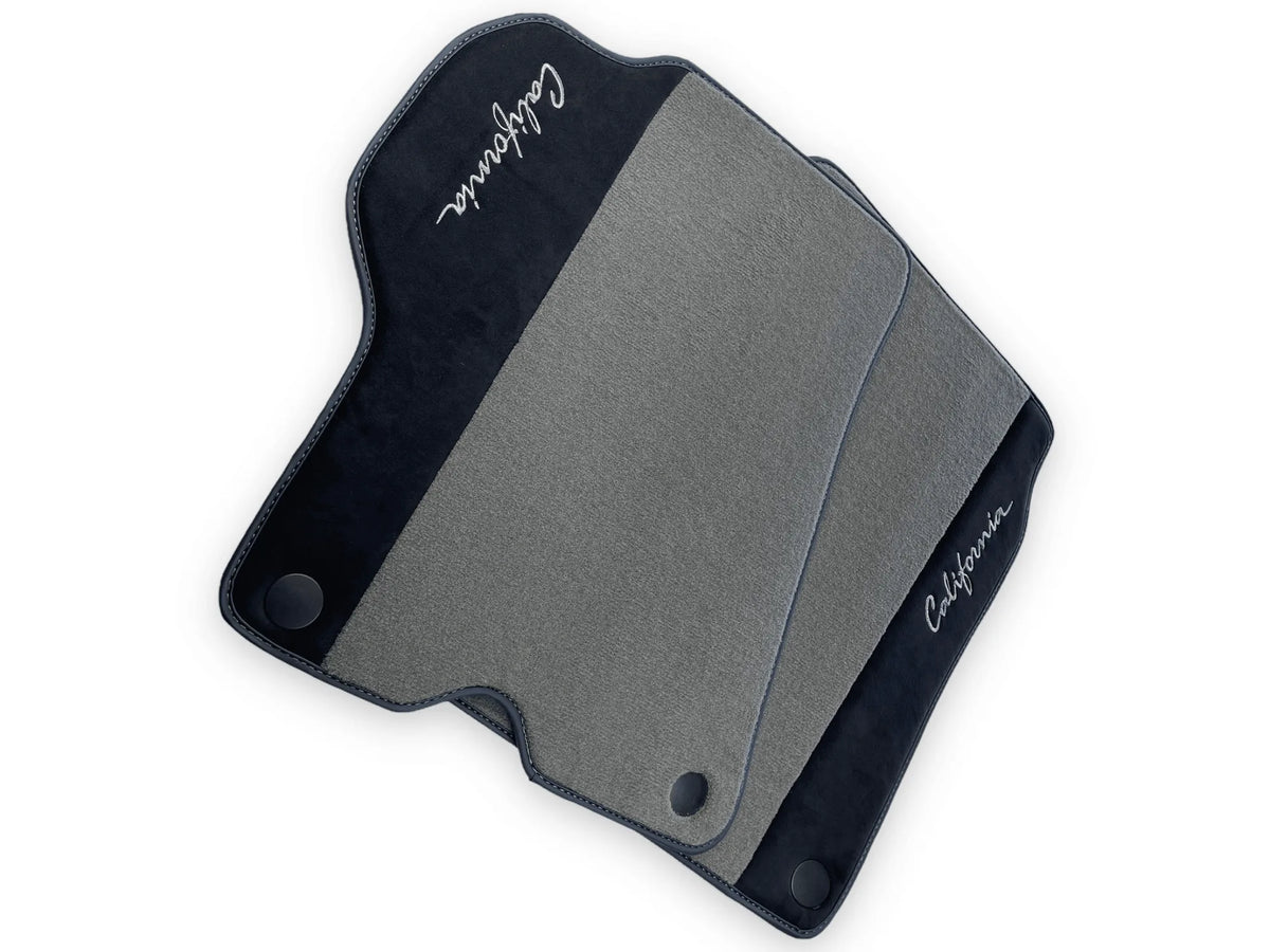 Gray Floor Mats For Ferrari California 2008-2014 With Alcantara - AutoWin