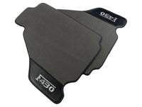 Gray Floor Mats For Ferrari F430 2004-2009 With Carbon Fiber Leather - AutoWin