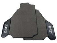 Gray Floor Mats For Ferrari F430 2004-2009 With Carbon Fiber Leather - AutoWin