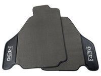 Gray Floor Mats For Ferrari F430 2004-2009 With Carbon Fiber Leather - AutoWin