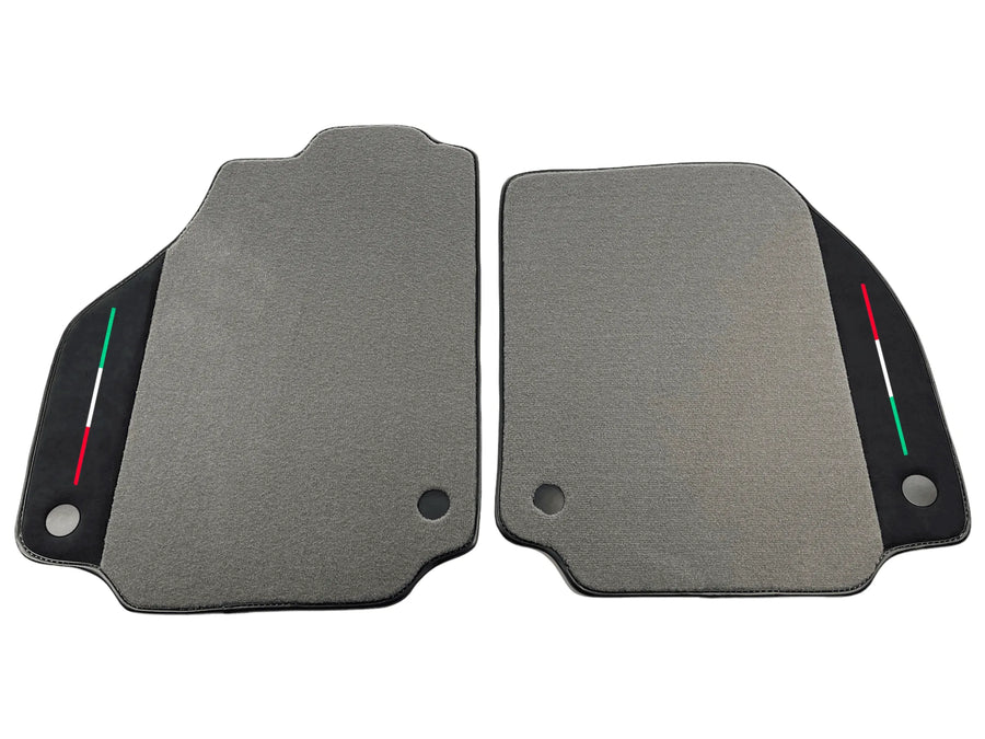 Gray Floor Mats For Ferrari F8 Spider 2019-2022 With Alcantara Leather - AutoWin