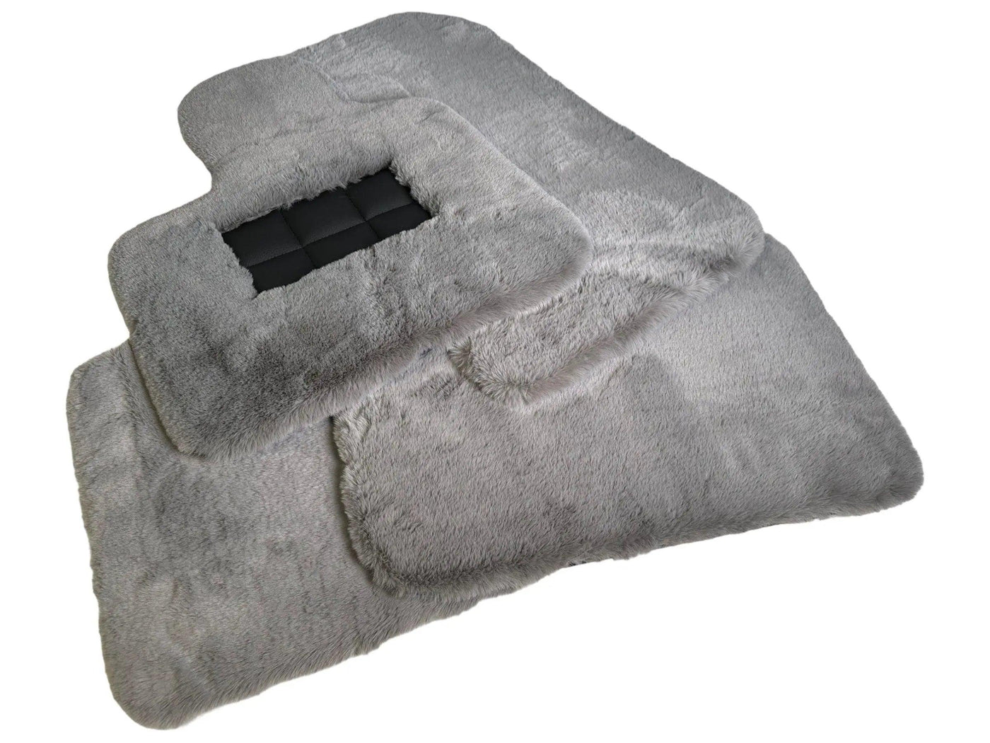 Gray Sheepskin Floor Mats For Bentley Bentayga Er56 Design Brand - AutoWin