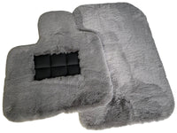 Gray Sheepskin Floor Mats For Bentley Bentayga Er56 Design Brand - AutoWin