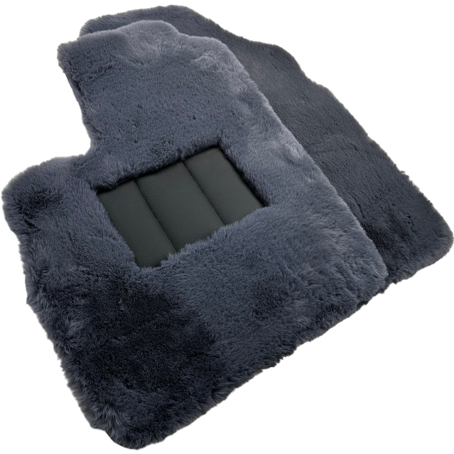 Gray Sheepskin Floor Mats For Bentley Continental GT (2011–2018) Er56 Design - AutoWin
