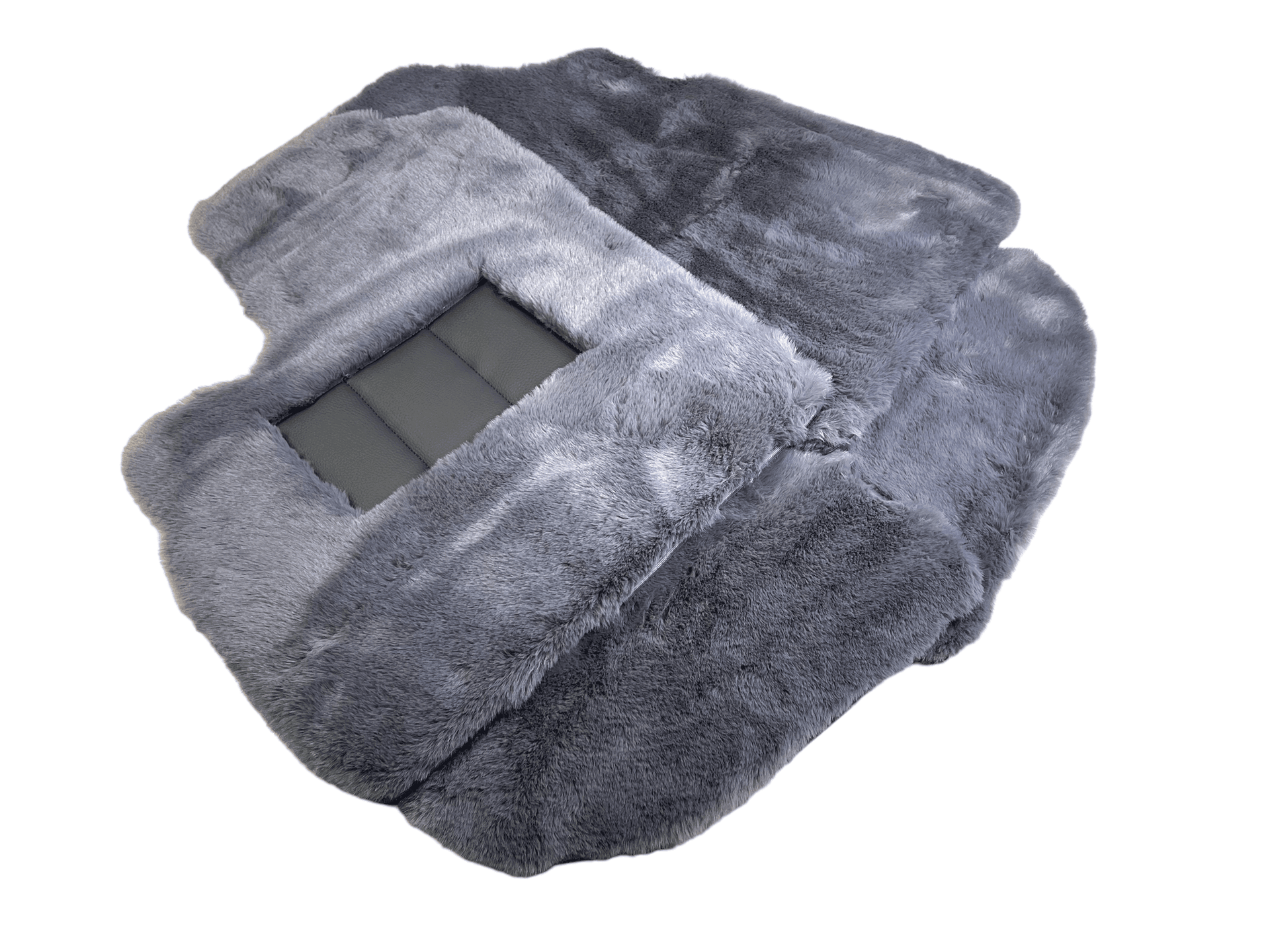 Gray Sheepskin Floor Mats For Bentley Continental GTC (2006–2011) Er56 Design - AutoWin