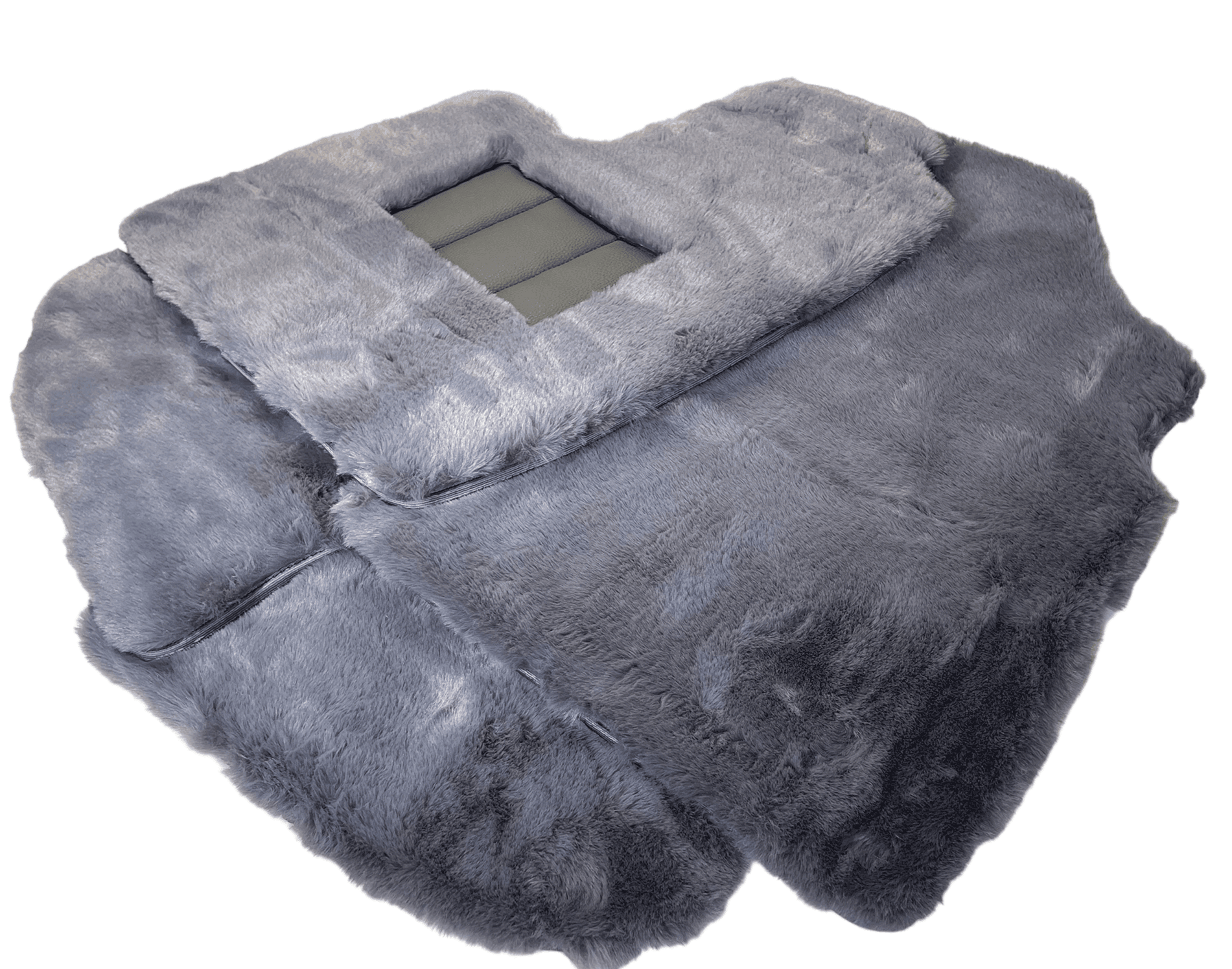 Gray Sheepskin Floor Mats For Bentley Continental GTC (2006–2011) Er56 Design - AutoWin