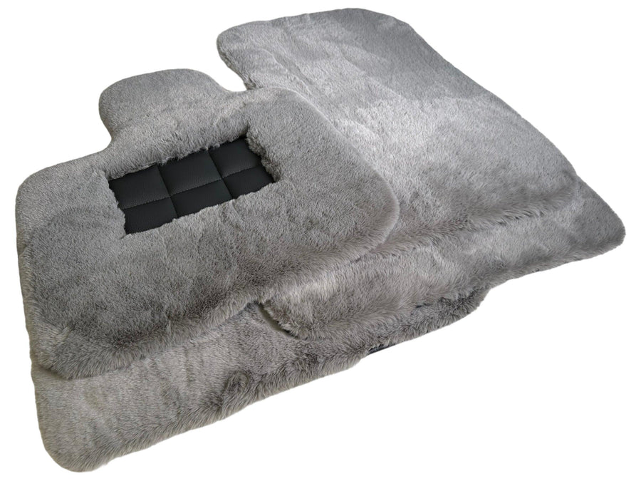 Gray Sheepskin Floor Mats For Rolls Royce Spectre (2023-2024) Er56 Design Brand - AutoWin
