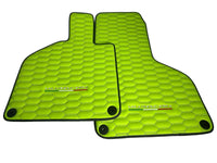 Green Leather Floor Mats for Lamborghini Huracan - AutoWin