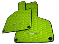 Green Leather Floor Mats for Lamborghini Huracan - AutoWin