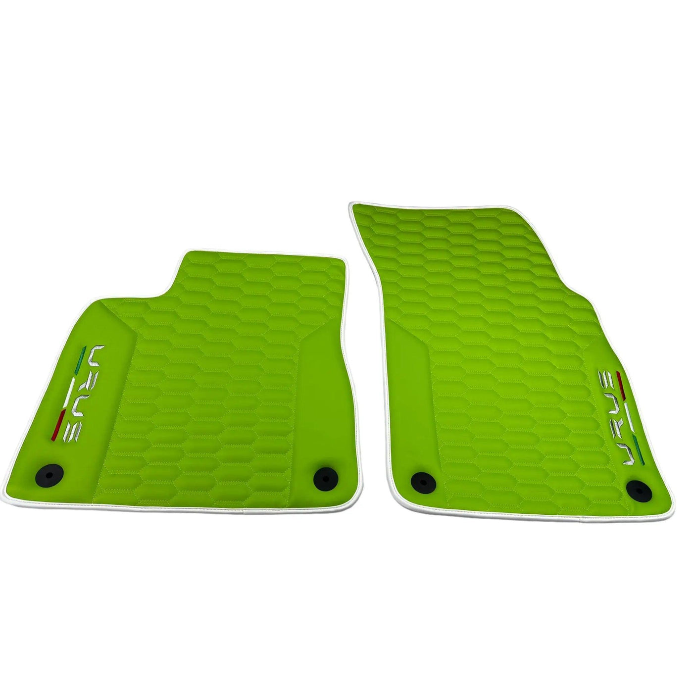 Green Leather Floor Mats for Lamborghini Urus (2018-2024) ER56 Design - AutoWin