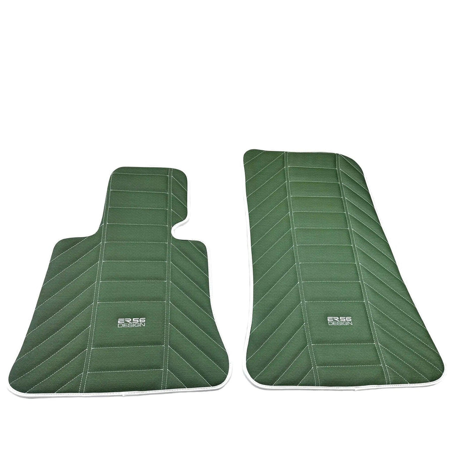 Green Leather Floor Mats For Rolls Royce Black Badge Dawn Rr6 2016-2023 - AutoWin