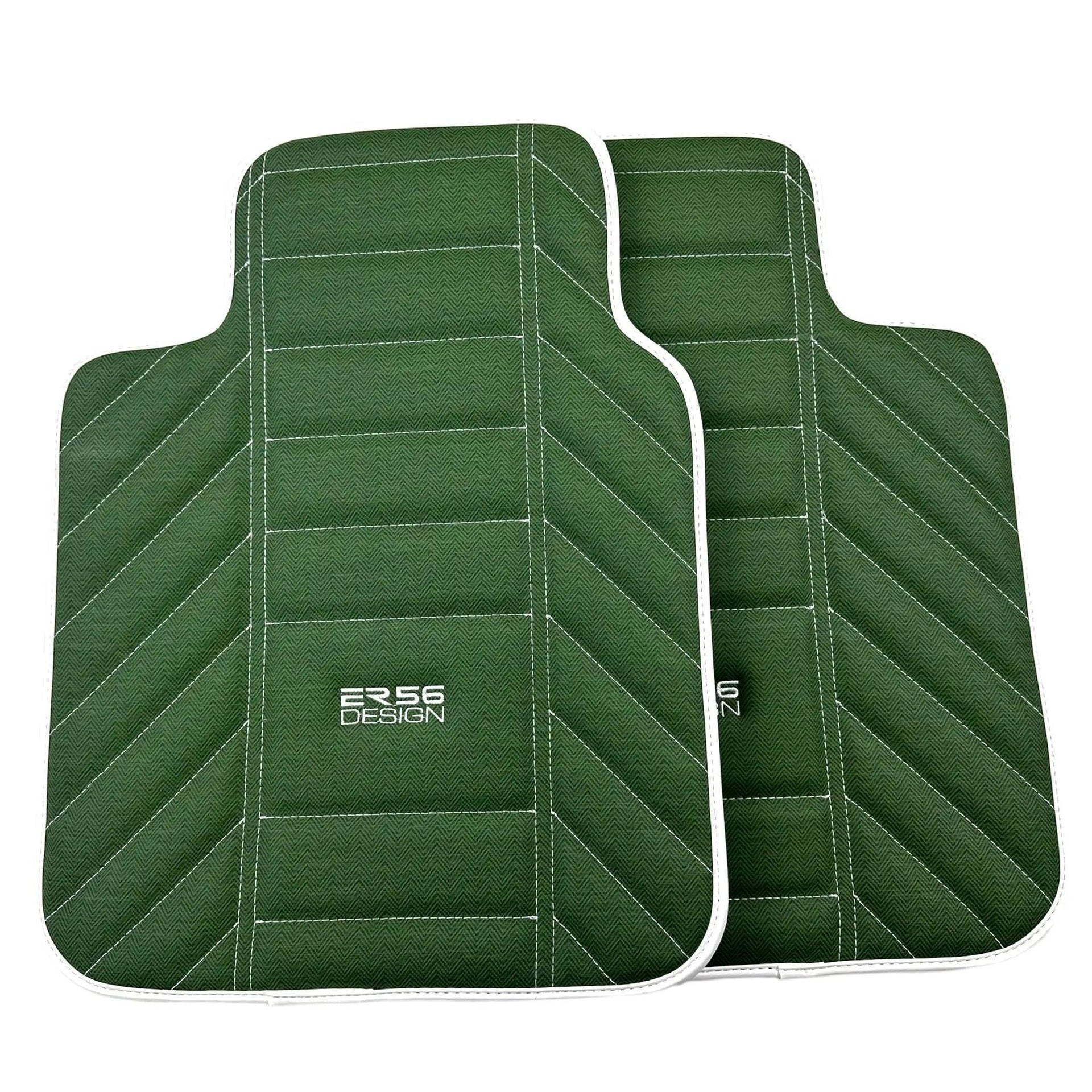 Green Leather Floor Mats For Rolls Royce Black Badge Phantom 2003–2016 - AutoWin