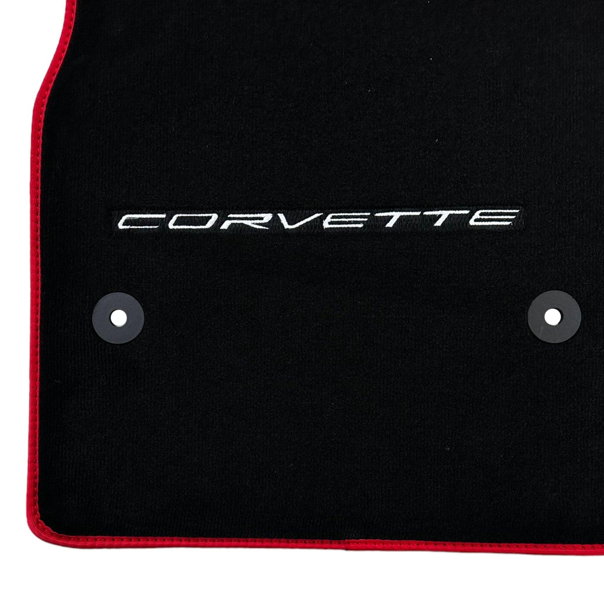 Black Floor Mats For Chevrolet Corvette C8 (2020-2024) - AutoWin
