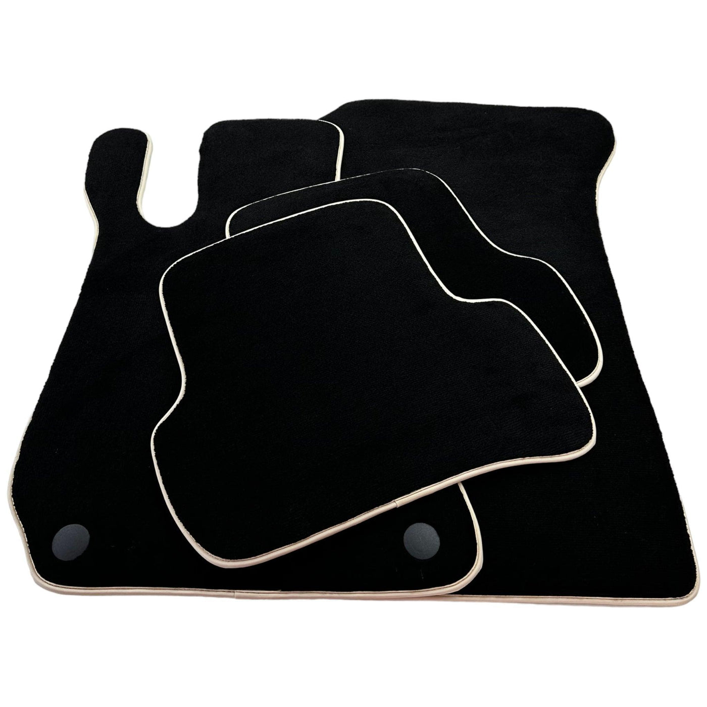 Black Floor Mats For Mercedes-Benz C-Class W204 (2007-2014) - AutoWin