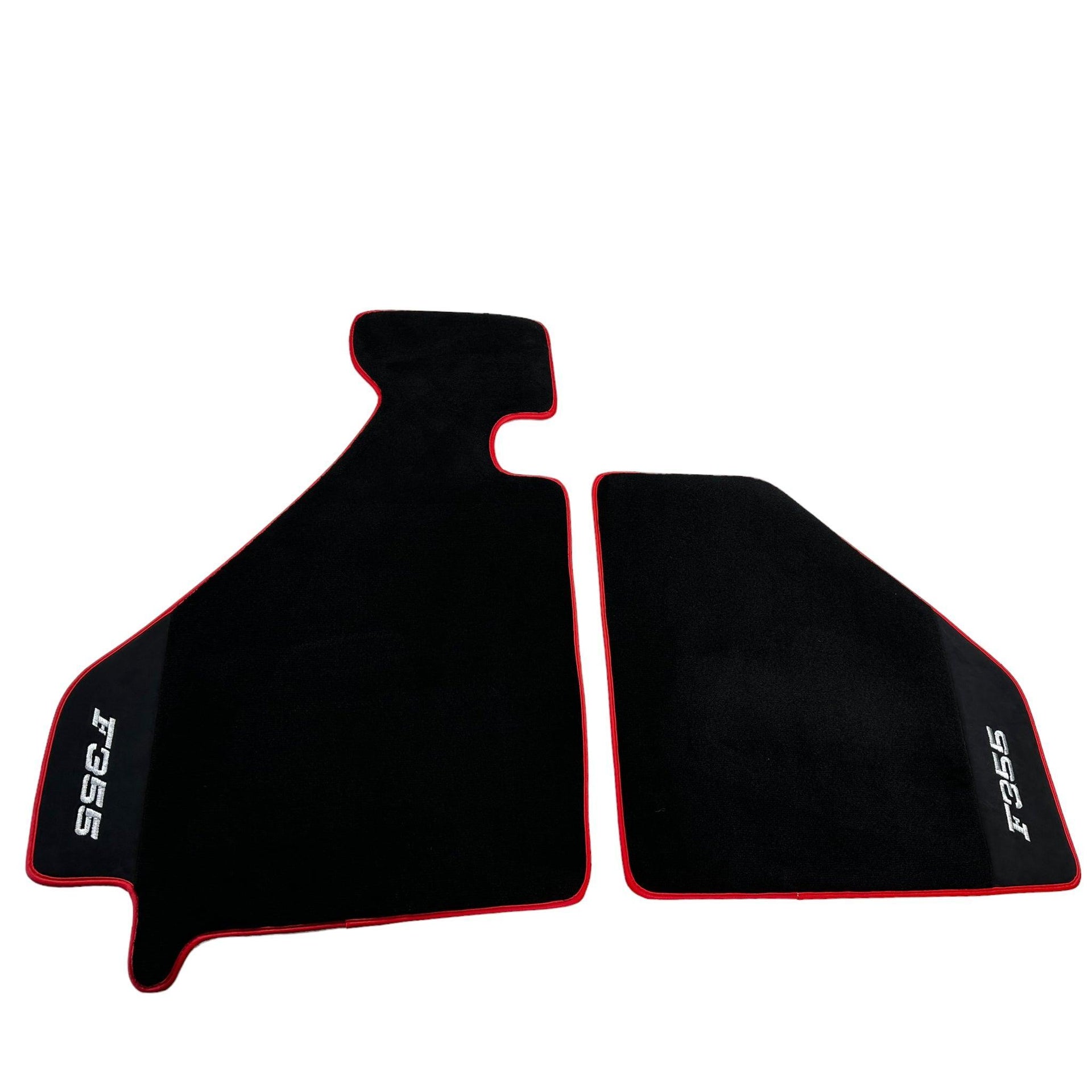 Black Floor Mats For Ferrari F355 1994-1999 With Alcantara Leather - AutoWin