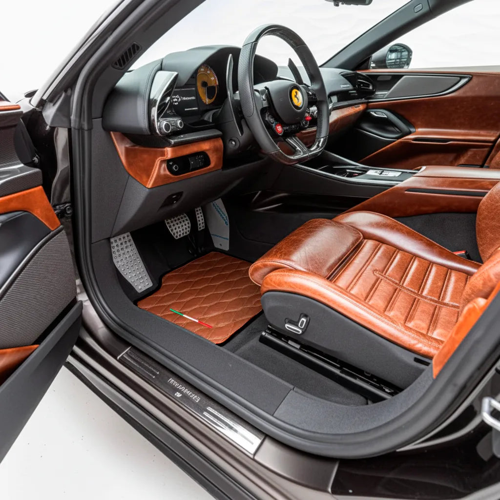 Interior look of floor mats for Ferrari Purosangue (2023-2027)