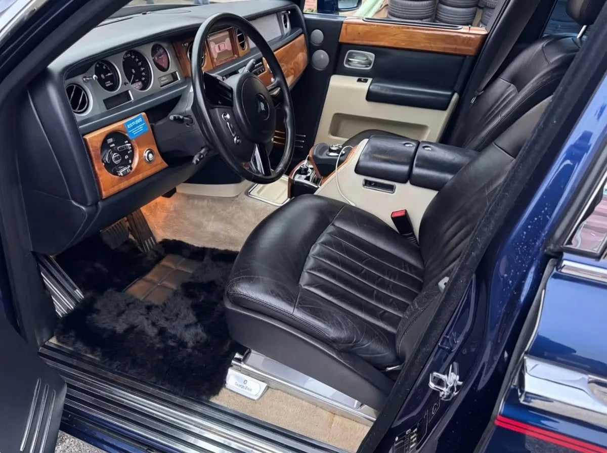 Interior look of floor mats for Genuine Sheepskin Floor Mats Rolls Royce Phantom VIII (2017-2024) ER56 Design Brand