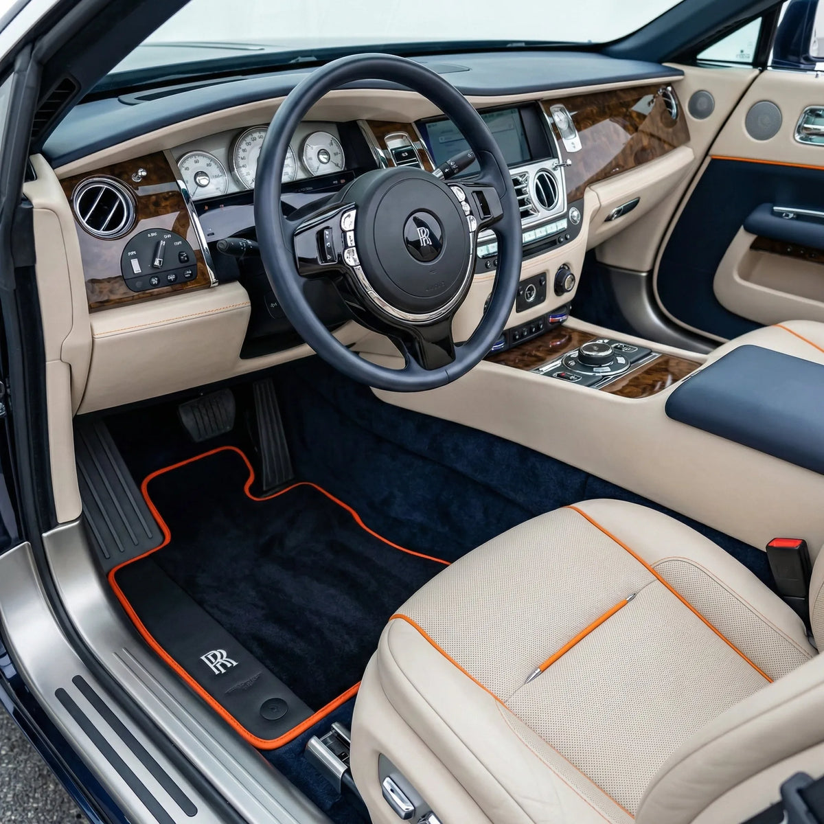 Interior look of floor mats for Rolls Royce Dawn (2016-2023)