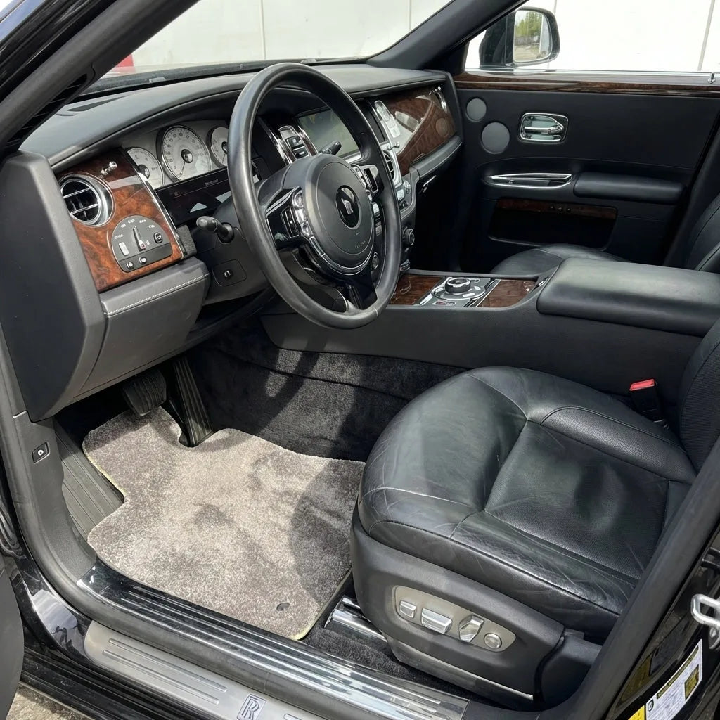 Interior look of floor mats for Rolls Royce Ghost Series II (2021-2024) ROVBUT Beige