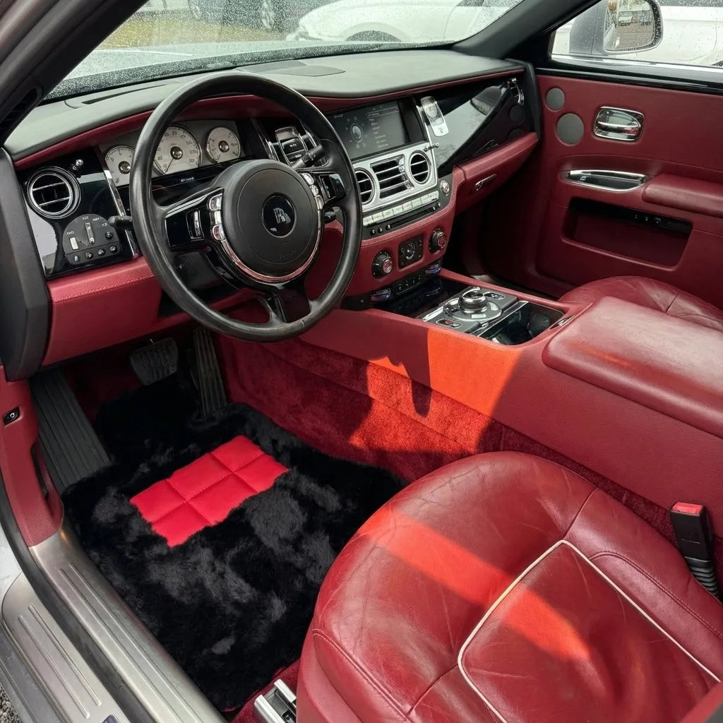 Interior look of floor mats for Rolls Royce Ghost Series II (2021-2024) Various Leather Colors