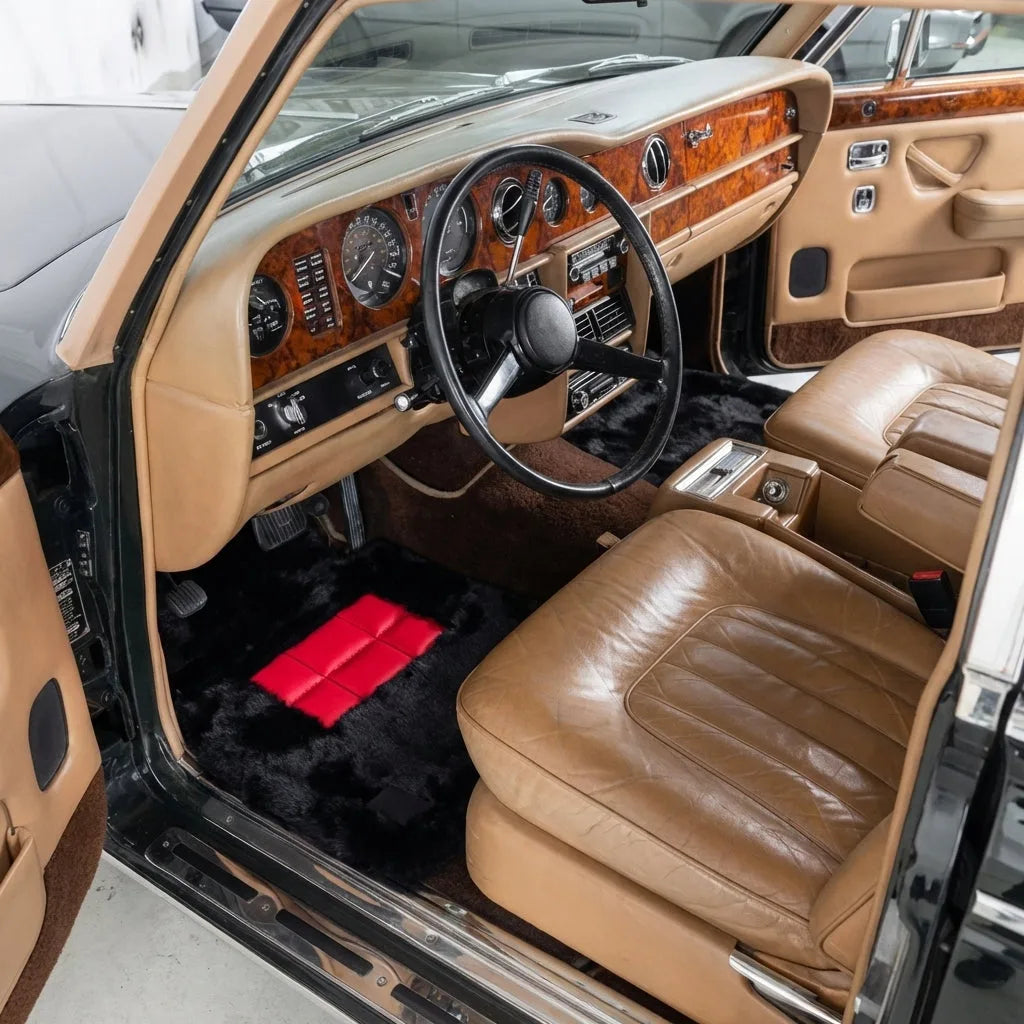 Interior look of floor mats for Rolls Royce Wraith (2013–2023) Various Leather Colors