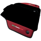 Black Floor Mats for Ferrari 458 Spider (2012-2015) with Bordeaux Nappa Leather | Italian Edition - AutoWin
