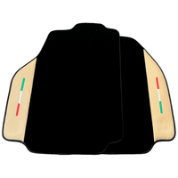 Black Floor Mats for Ferrari 458 Speciale (2012-2015) with Crema Nappa Leather | Italian Edition