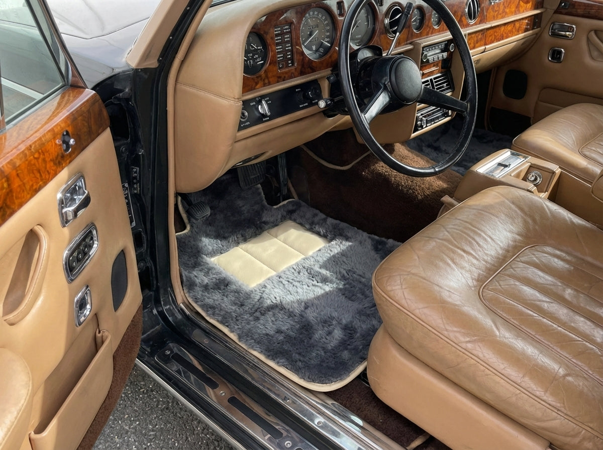 Sheepskin Floor Mats For Rolls Royce Wraith 2013–2023 Er56 Design