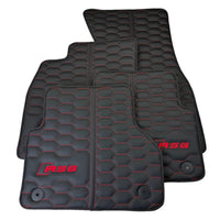 Leather Floor Mats for Audi RS6 - AutoWin