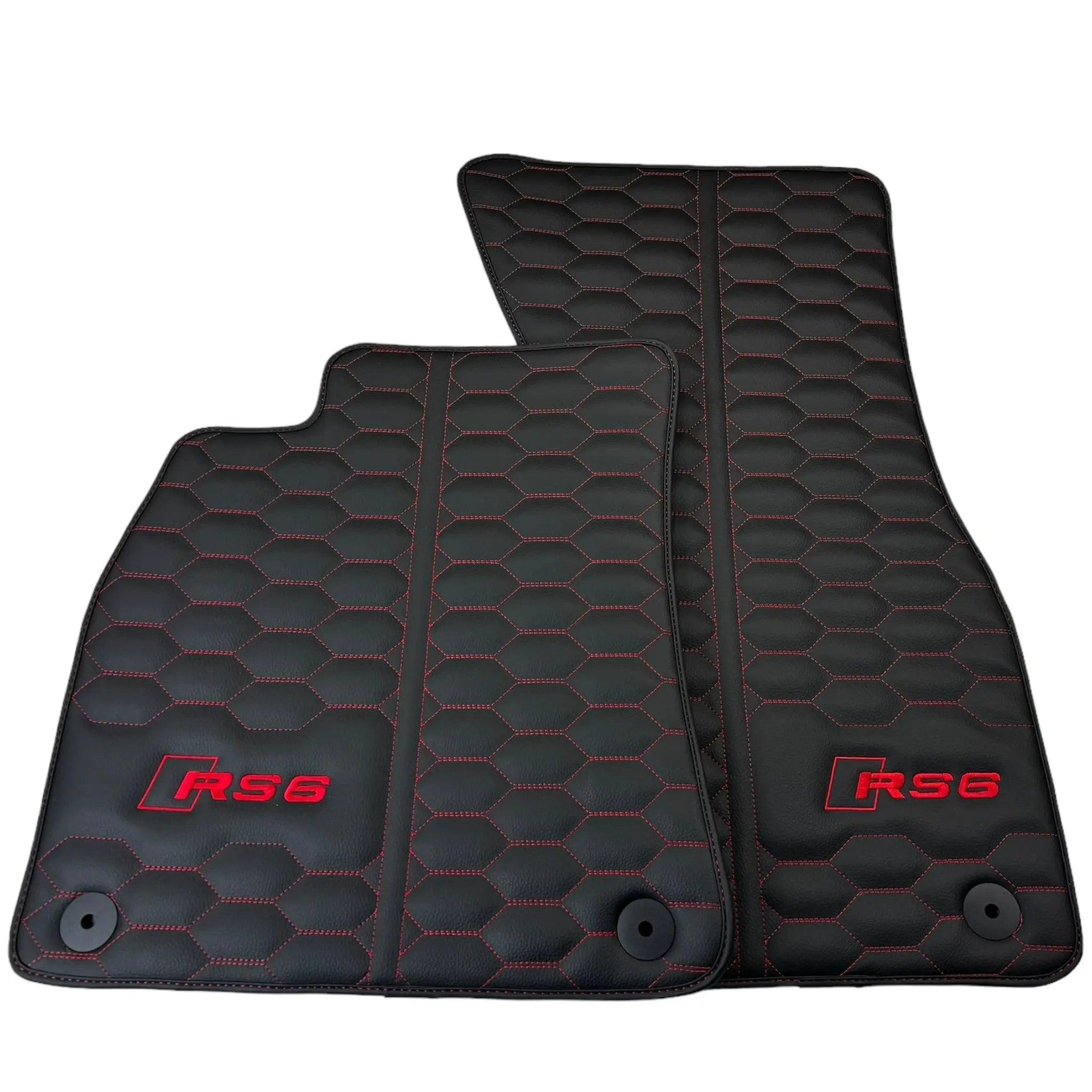 Leather Floor Mats for Audi RS6 - AutoWin