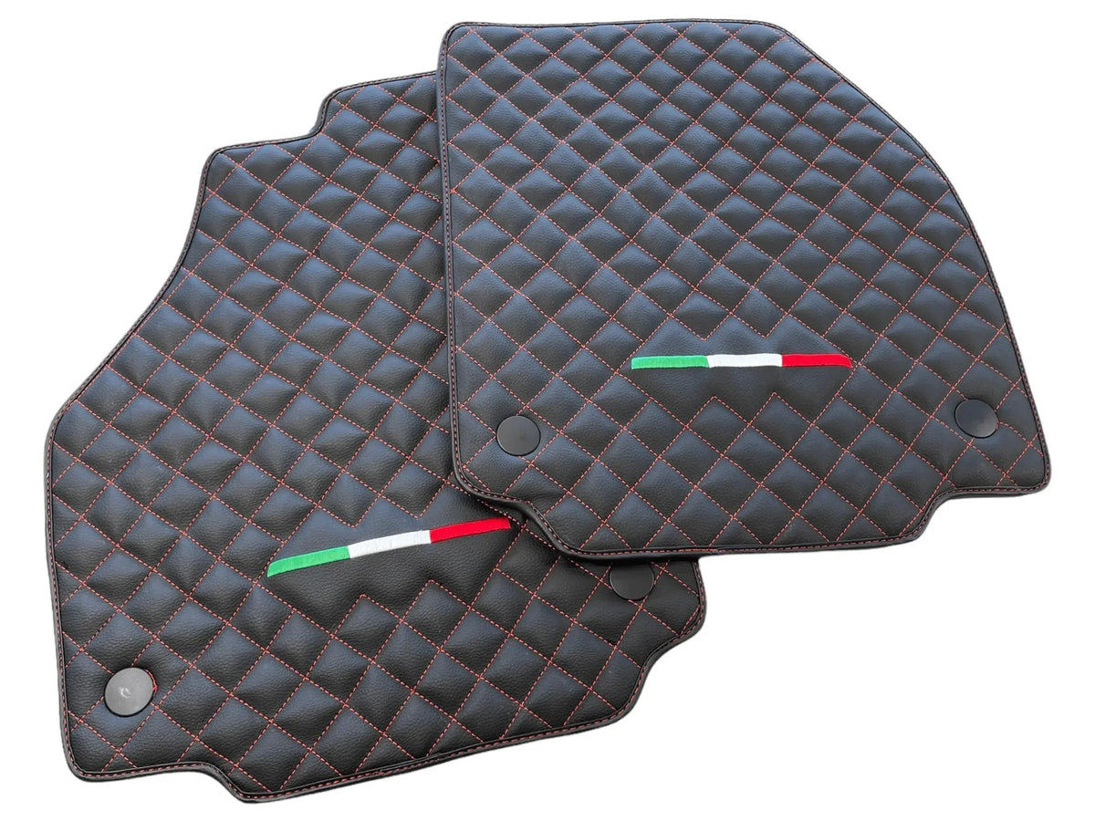 Leather Floor Mats For Ferrari 458 GT2 2012-2015 Black