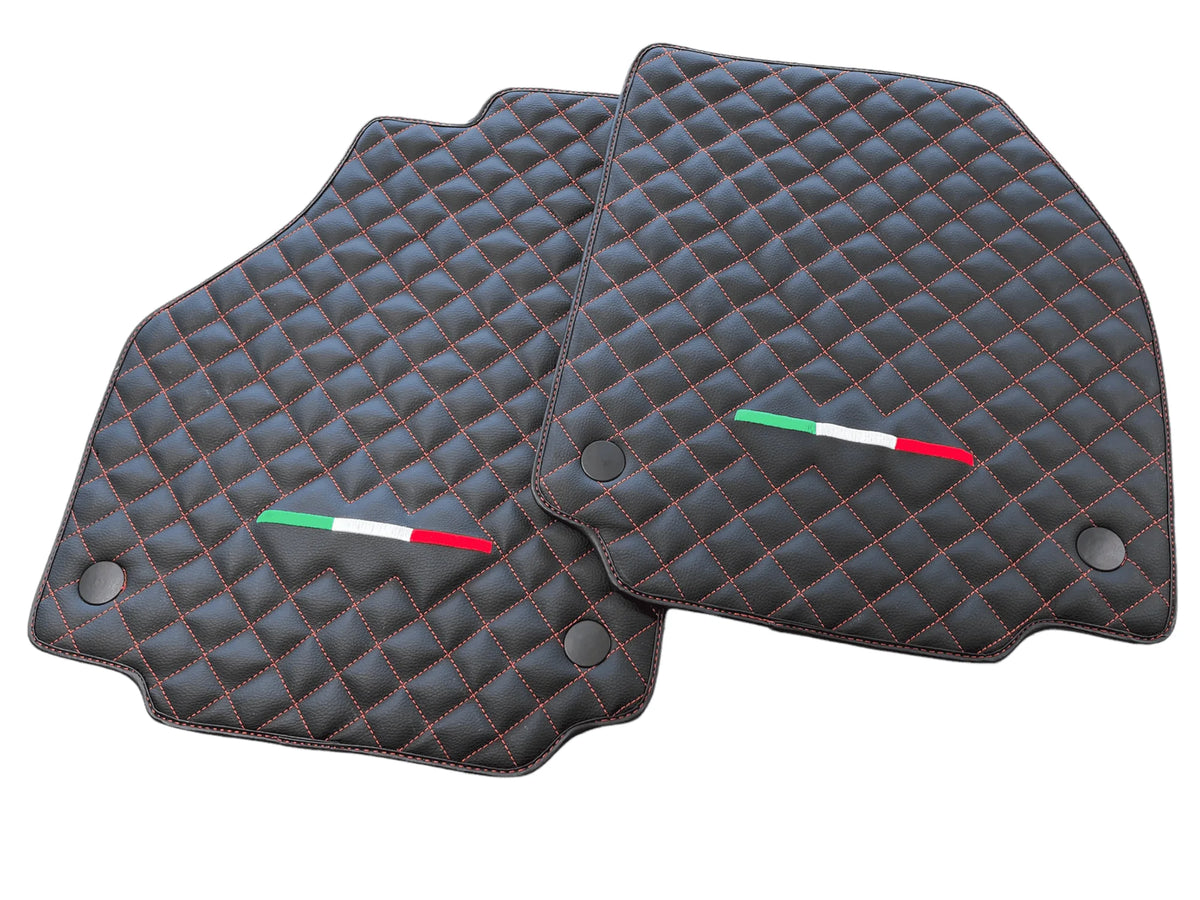 Leather Floor Mats For Ferrari F8 Spider 2019-2022 Italian Edition