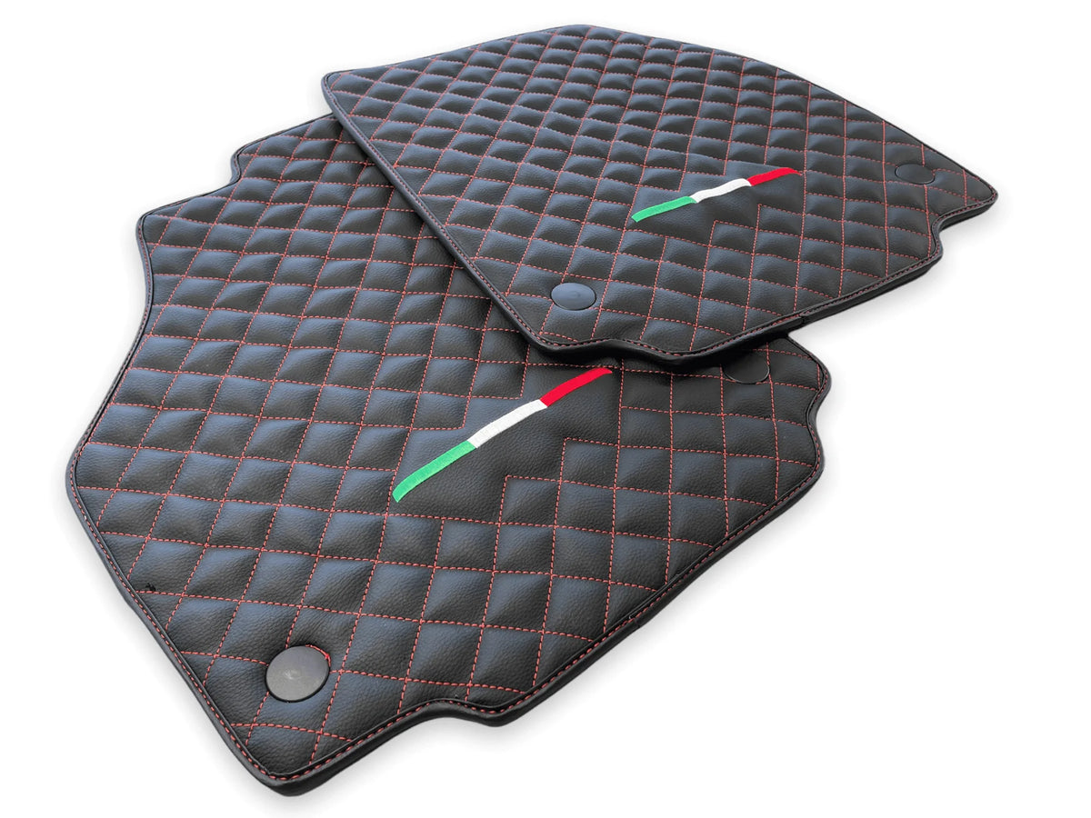 Leather Floor Mats For Ferrari F8 Spider 2019-2022 Italian Edition