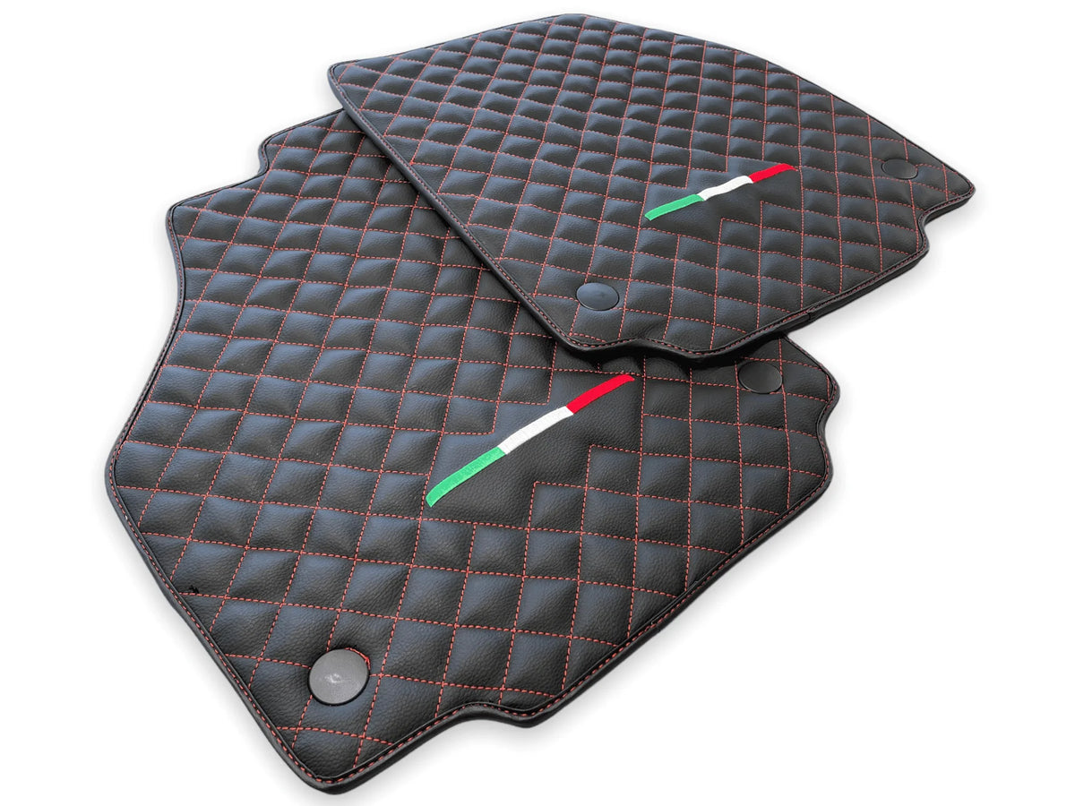 Leather Floor Mats For Ferrari F8 Spider 2019-2022 Italian Edition
