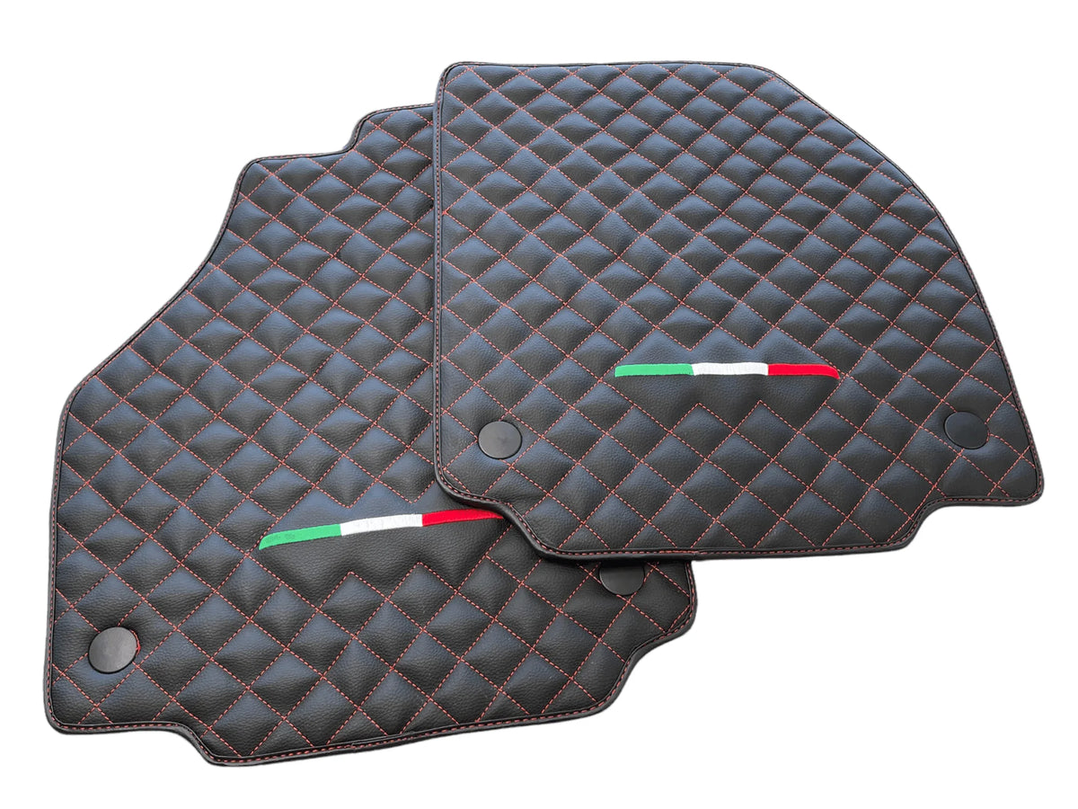 Leather Floor Mats For Ferrari F8 Spider 2019-2022 Italian Edition