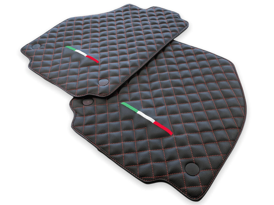 Leather Floor Mats For Ferrari F8 Spider 2019-2022 Italian Edition