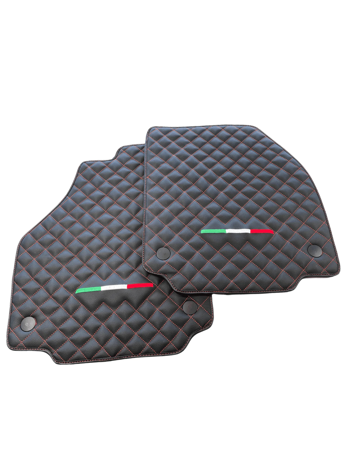 Leather Floor Mats For Ferrari F8 Tributo (2019-2023) Italian Edition - AutoWin