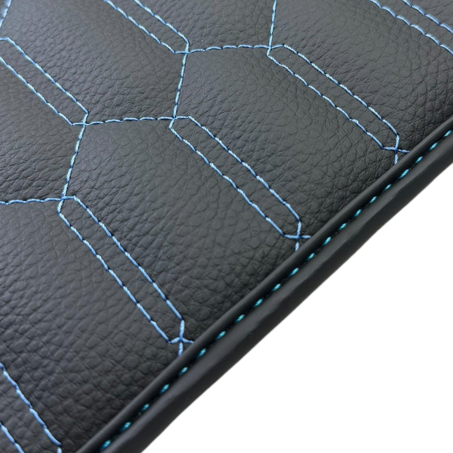Leather Floor Mats for Lamborghini Urus with Blue Stitching - AutoWin
