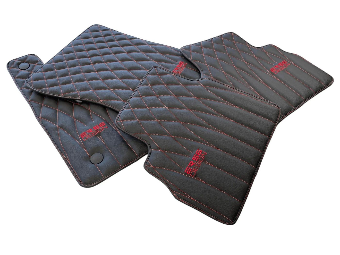 Leather Floor Mats For Mercedes-Benz G Class W461 (1979-2008) ER56 Design - AutoWin