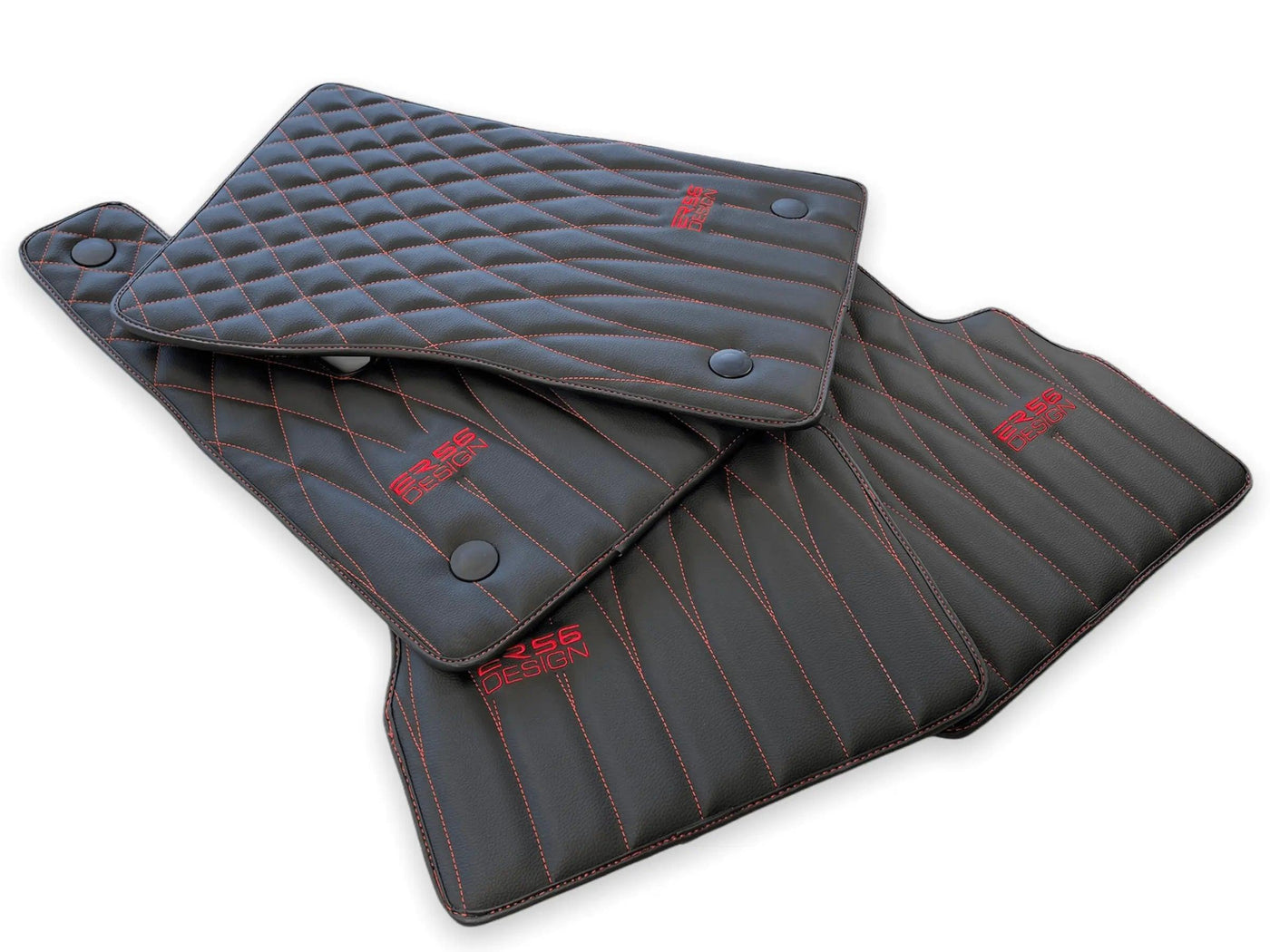 Leather Floor Mats For Mercedes-Benz G Class W461 (1979-2008) ER56 Design - AutoWin