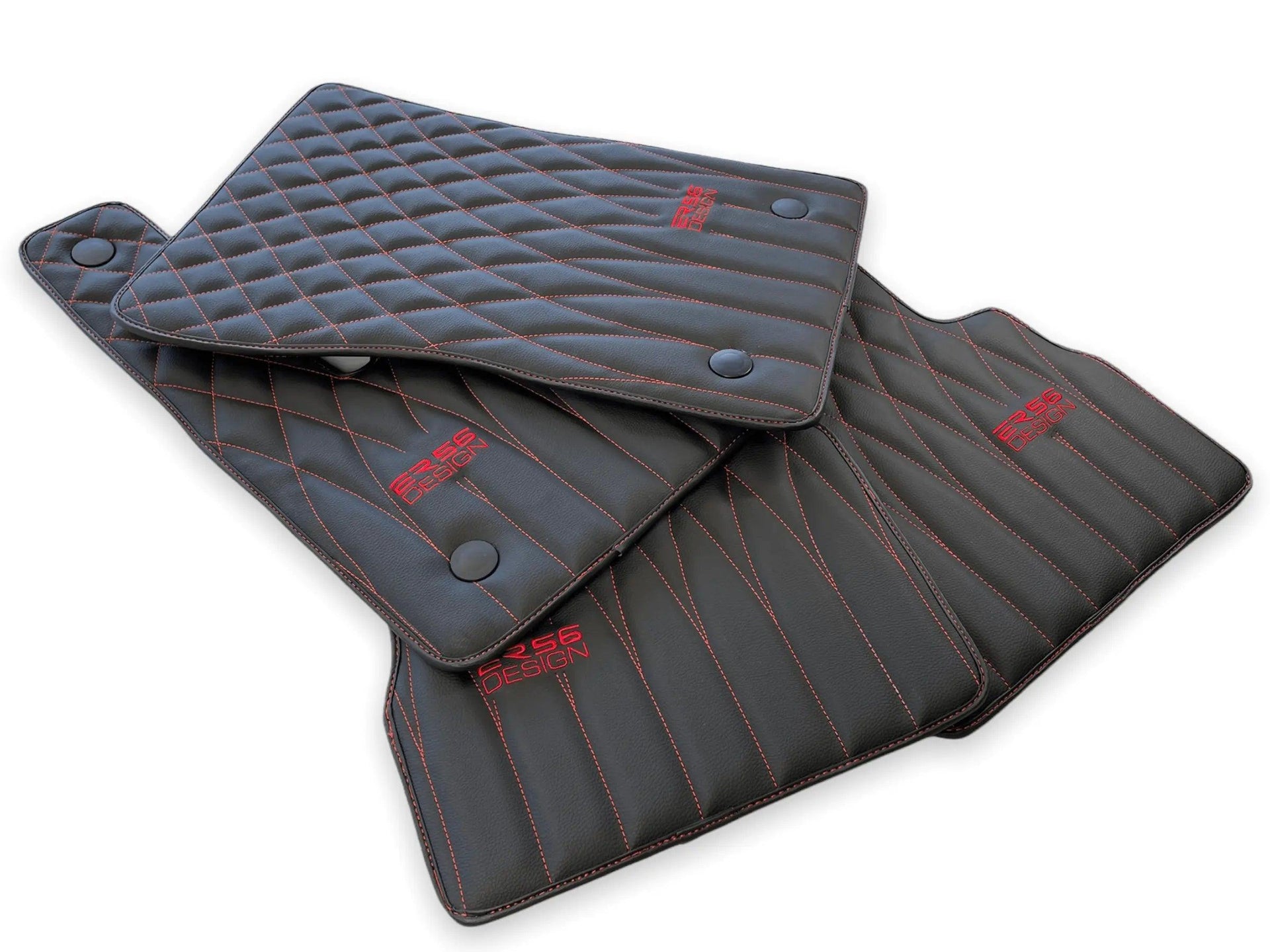 Leather Floor Mats For Mercedes-Benz G Class W461 (1979-2008) ER56 Design - AutoWin