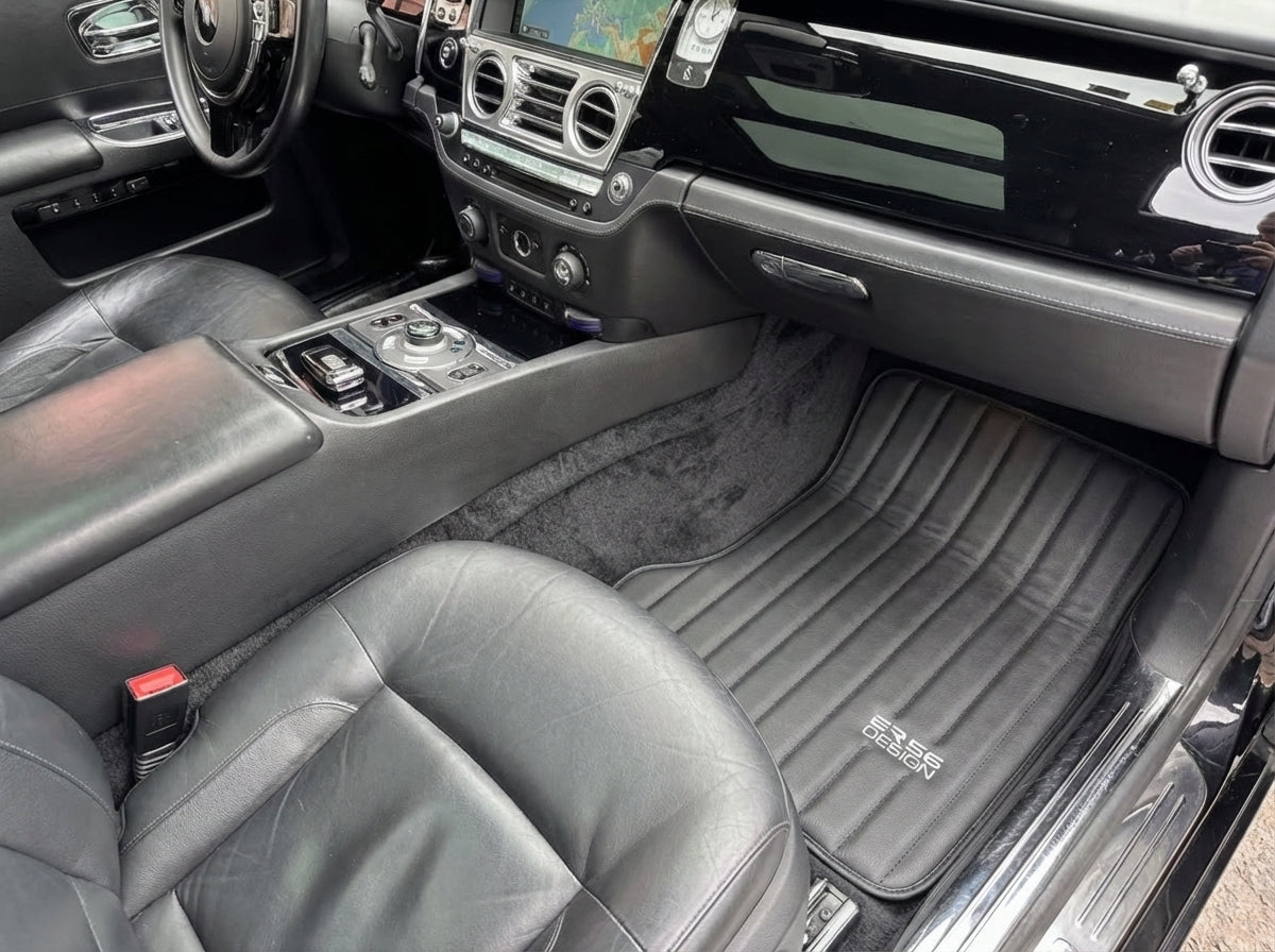Interior look of floor mats for Leather Floor Mats For Rolls Royce Ghost Series I (2010–2020) ER56 Design Brand