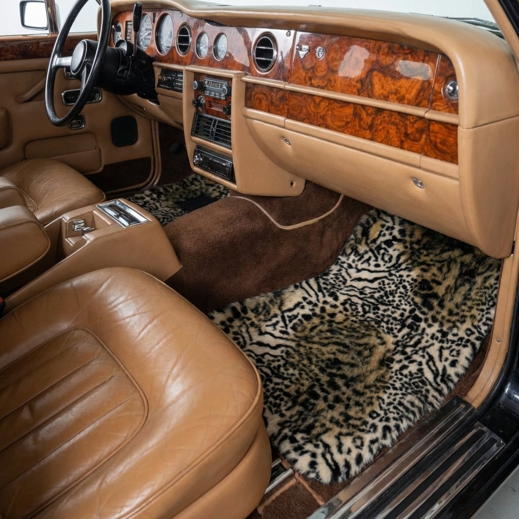 Leopard Fur Floor Mats for Rolls-Royce Wraith (2013–2023)