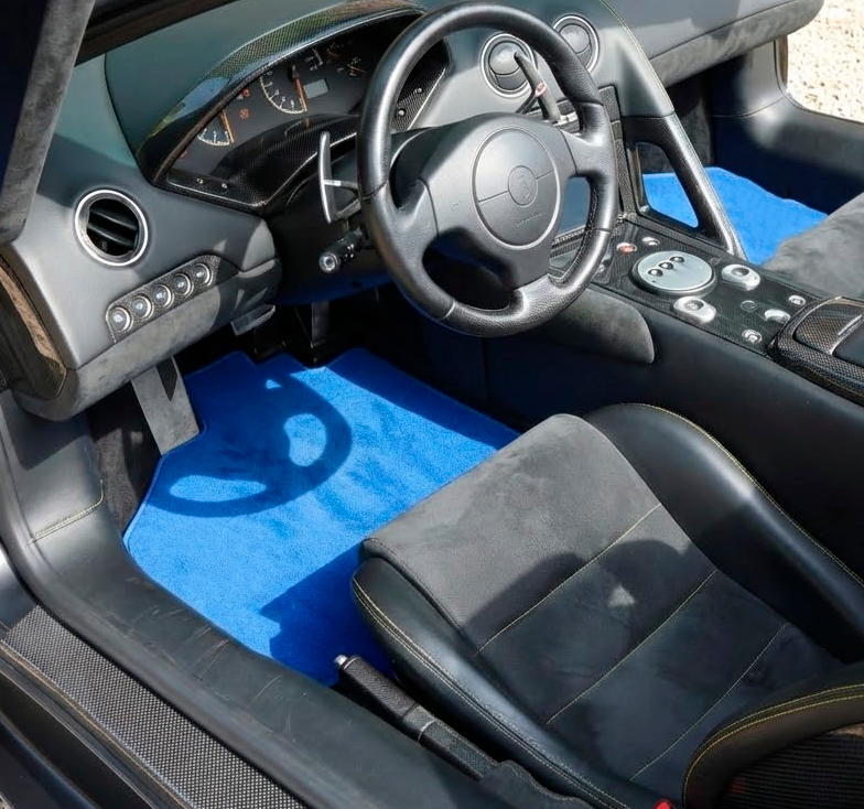 Customizable Blue Floor Mats for Lamborghini Murcielago AutoWin Brand