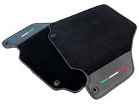 Floor Mats For Ferrari 360 Modena 1999-2005 Black With Carbon Fiber Leather - AutoWin