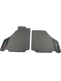 Floor Mats For Ferrari 360 Modena 1999-2005 Gray With Carbon Fiber Leather - AutoWin