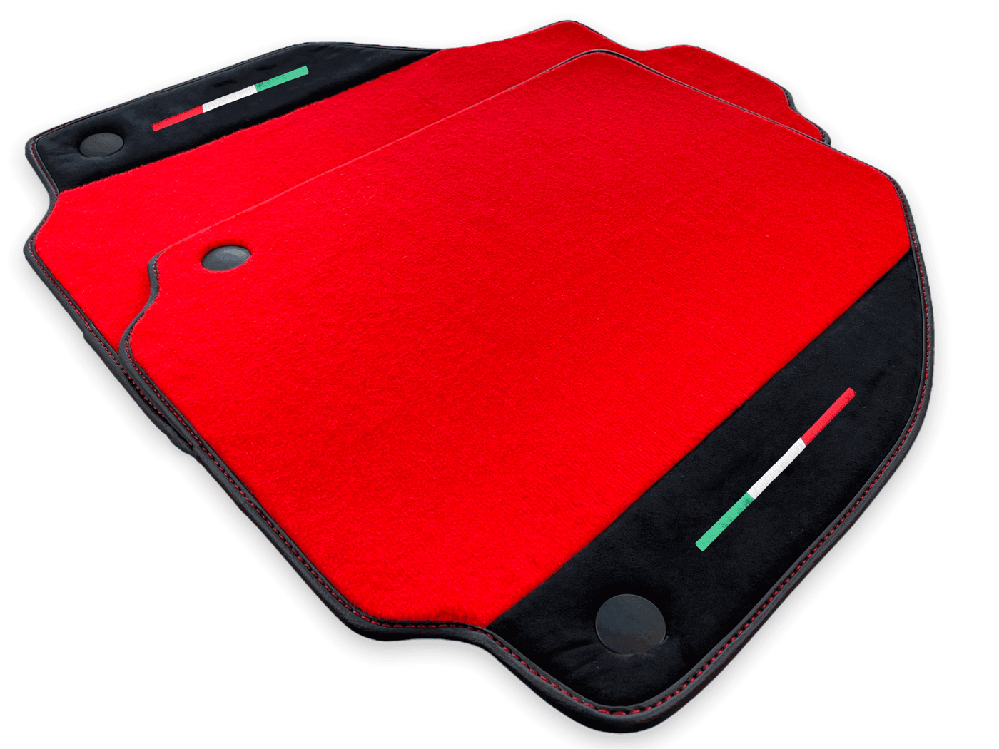 Floor Mats For Ferrari 458 Italia (2009-2015) Red Carpet And Alcantara Leather - AutoWin