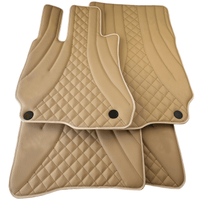 Beige Leather Floor Mats for Mercedes Benz S-Class W221 (2005-2013) Long Wheelbase - NO LOGO - AutoWin