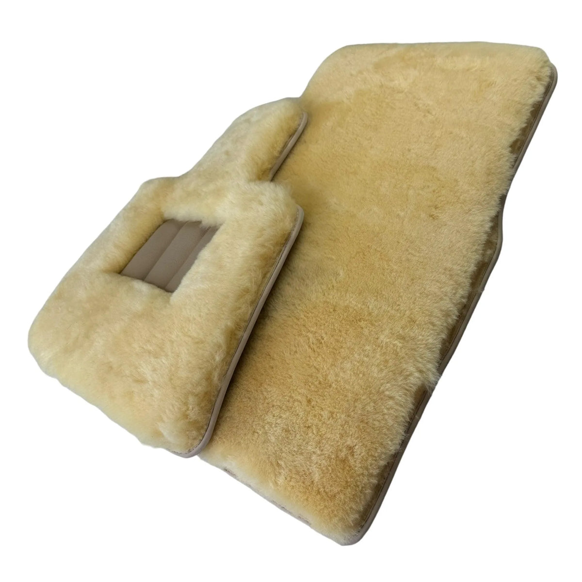 Natural Color Medical Sheepskin Floor Mats for Rolls Royce Phantom VIII (2017-2024) | Relugan - AutoWin