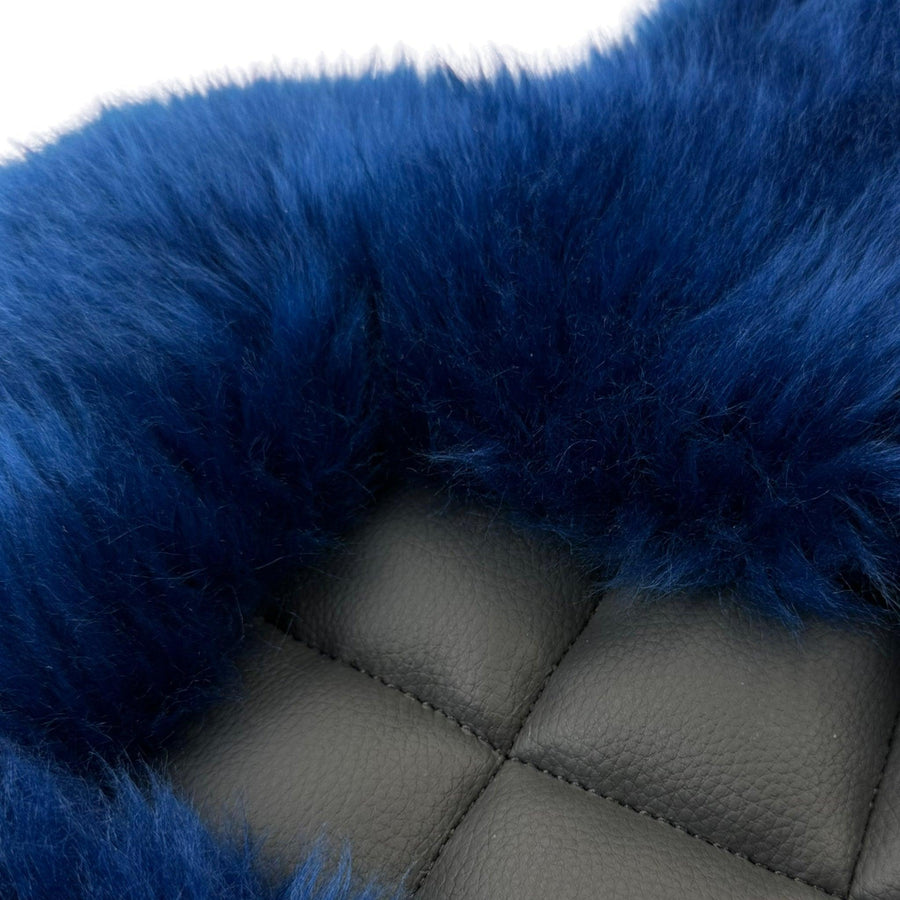 Navy Blue Sheepskin Floor Mats for Rolls Royce Phantom VIII (2017-2024) | ER56 Design - AutoWin